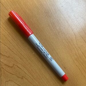 Red Permanent Marker fine tip